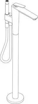 Hansgrohe Axor Citterio C Wannenmischer Bodenstehend Brushed Brass (49440950)