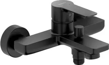Duravit D-Code Einhebel-Wannenmischer Aufputz, Keramikmischventil, schwarz matt (DC5230001046)