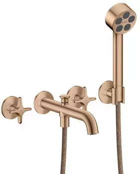 Hansgrohe AXOR One 3-Loch Wannenarmatur Unterputz Brushed Red Gold (48443310)