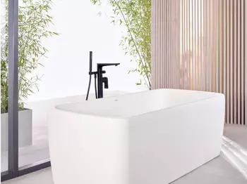 Duravit Tulum Fertigmontageset Unterputz-Brausearmatur bodenstehend mit Umstellventil, schwarz matt (TU5250000046)