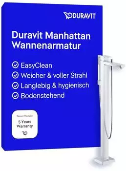 Duravit Manhattan Einhebel-Wannenmischer freistehend, Bodenmontage, Chrom (MH5250000010)