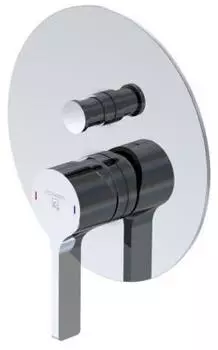 Steinberg Serie 280 Dusch-/Wannenarmatur Unterputz Fertigmontageset 2 Verbraucher rund Chrom (28021033)