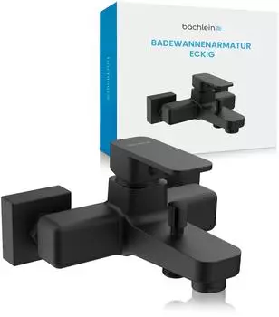 B&auml;chlein Junias Badewannenarmatur Eckig Matt Schwarz (Junias)
