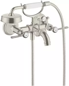 Hansgrohe Axor Montreux 2-Griff-Armatur Aufputz, Hebelgriffe, Edelstahl-Optik (16551800)