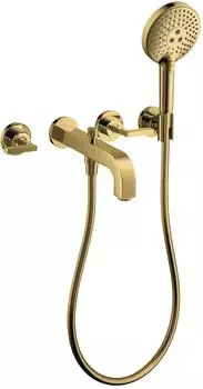 Hansgrohe Axor Citterio 3-Loch Wannenarmatur Unterputz, polished gold optic (39448990)