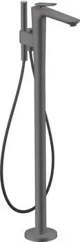 Hansgrohe Citterio C Einhebel-Wannenmischer freistehend, geb&uuml;rstet schwarz Chrom (49441340)