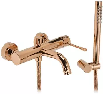 Rea Lungo Diamond Wannenarmatur mit Handbrause, Kupfer (REA-B0980)