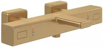 Villeroy & Boch Universal Taps & Fittings Aufputz-Wannenarmatur mit Thermostat, eckig, gold gebürstet (TVT00000200076)