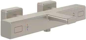 Villeroy & Boch Universal Aufputz-Wannenarmatur mit Thermostat, nickel gebürstet (TVT00000200064)