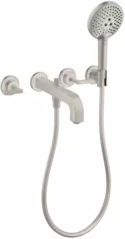 Hansgrohe Axor Citterio UP-3-Loch-Wannenarmatur mit Handbr. Edelstahl-Optik (39448800)