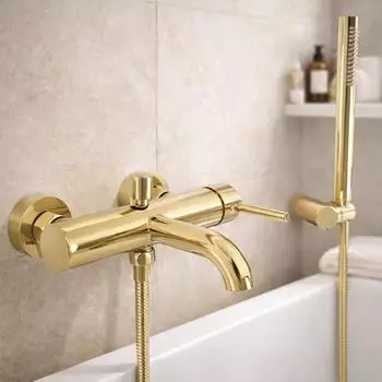 Rea Lungo Badewannenarmatur Wandmontage, Messing, gold (REA-B6635)