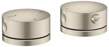 Axor One 2-Loch Wannenrandarmatur mit Thermostat brushed nickel (48470820)