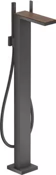 Axor MyEdition Einhebel-Wannenmischer bodenstehend ohne Platte brushed black chrome (47442340)