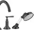 Axor Montreux 4-Loch Fliesenrandarmatur mit Hebelgriffen brushed black chrome (16554340)
