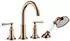 Axor Montreux 4-Loch Fliesenrandarmatur mit Hebelgriffen polished red gold (16554300)