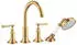 Axor Montreux 4-Loch Fliesenrandarmatur mit Hebelgriffen brushed gold optic (16554250)