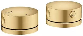 Axor One 2-Loch Wannenrandarmatur mit Thermostat brushed gold optic (48470250)