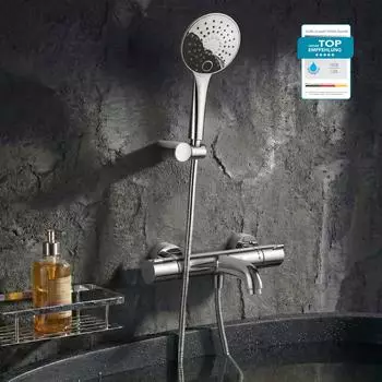 Hansgrohe Ecostat 1001 CL Wannenthermostat Regendusche/Handbrause chrom