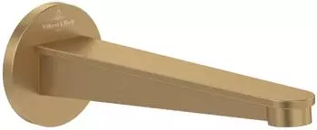 Villeroy & Boch Conum Badewannenauslauf Wandmontage, geb&uuml;rstetes Gold (TVT12700300076)