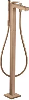 Axor Citterio Einhebel-Wannenmischer bodenstehend mit Hebelgriff Rautenschliff brushed red gold (39471310)