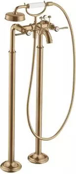 Axor Montreux 2-Griff Wannenarmatur bodenstehend mit Hebelgriffen brushed bronze (16553140)