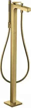 Axor Citterio Einhebel-Wannenmischer bodenstehend mit Hebelgriff Rautenschliff polished gold optic (39471990)