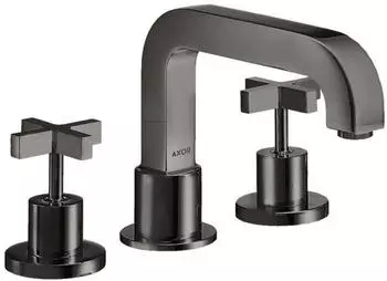 Axor Citterio 3-Loch Wannenrandarmatur mit Kreuzgriffen polished black chrome (39436330)