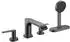 Hansgrohe Vivenis 4-Loch Wannenrandarmatur mit sBox brushed black chrome (75444340)