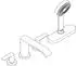 Hansgrohe Vivenis 4-Loch Wannenrandarmatur mit sBox brushed black chrome (75444340)