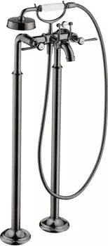 Axor Montreux 2-Griff Wannenarmatur bodenstehend mit Hebelgriffen polished black chrome (16553330)