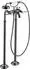 Axor Montreux 2-Griff Wannenarmatur bodenstehend mit Hebelgriffen polished black chrome (16553330)