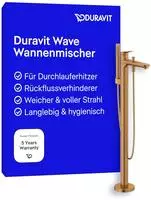 Duravit Wave Einhebel-Wannenmischer bodenstehend, Badarmaturen, WA5250000004, bronze