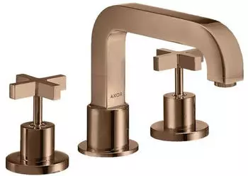 Axor Citterio 3-Loch Wannenrandarmatur mit Kreuzgriffen polished red gold (39436300)