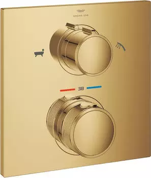 GROHE Allure Thermostat-Wannenbatterie 2-Wege-Umstellung cool sunrise (19446GL2)
