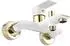 Rea Bloom Badewannenarmatur Wand weiß/hellgold (REA-B9932)