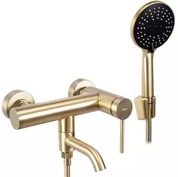 Rea Clif Wand-Badewannen- und Duscharmatur Brush Gold (REA-B4242)