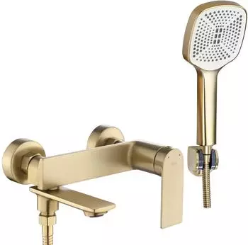 Rea Storm My1902-3GG Wand-Badewannenarmatur, gebürstetes Gold (REA-B7963)