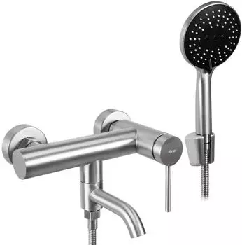 Rea Clif Wandarmatur Badewanne/Dusche gebürstetes Nickel (REA-B6874)