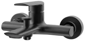 Trizeratop Wannenarmatur Solo Aletta Nero schwarz matt mit Brauseanschluss (VBA5006/CZ)
