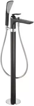 Kludi Balance freistehende Wannenarmatur Einhebelmischer mattschwarz/chrom (525908775)