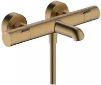 hansgrohe Ecostat Fine Wannenthermostat Aufputz, Badarmaturen, 13325140, brushed