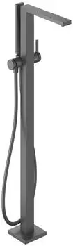 Hansgrohe Tecturis E Einhebel-Wannenarmatur bodenstehend, chrom schwarz geb&uuml;rstet (73445340)