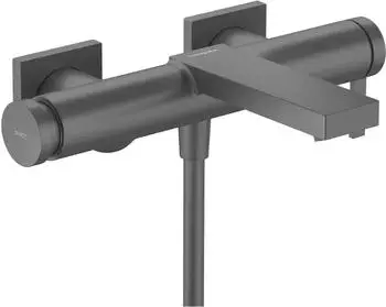 Hansgrohe Tecturis E Einhebel-Wannenarmatur Aufputz, schwarz chrom geb&uuml;rstet (73420340)