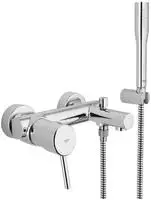 GROHE Concetto Einhand-Wannenbatterie mit Brausegarnitur, Badarmaturen, 32212001,