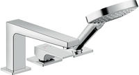 hansgrohe Metropol 3-Loch Einhebel-Wannenrandmischer mit Hebelgriff, Badarmaturen,
