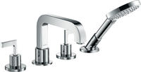 AXOR Citterio Fertigset 4-Locharmatur Hebelgriffe Fliesenrandmontage, Badarmaturen,
