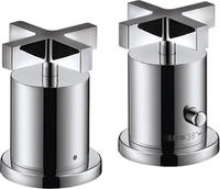 AXOR Citterio Fertigset 2-Loch Thermostat Kreuzgriffe Wannenrandmontage,