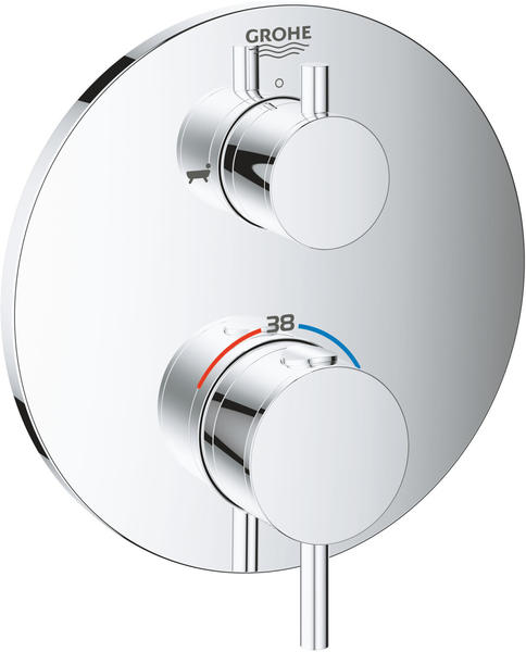 GROHE Atrio Thermostat-Wannenbatterie Design rund Chrom (24138003)