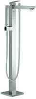 Grohe Eurocube - Badewannenarmatur F&uuml;r Bodenmontage, Mit Zubeh&ouml;r, Supersteel