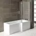 HAK Syna Badewanne mit Duschzone 167,5 x 85/70 cm Komplettset